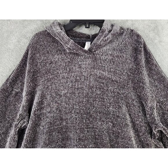 Gilligan & Omalley Hoodie Womens Medium Gray Cozy Sleep Long Sleeve Sweatshirt - Picture 6 of 10